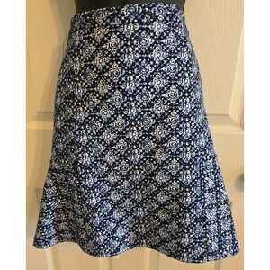 MICHAEL Michael Kors Blue and White Midi Skirt